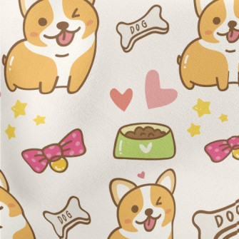 Coquettishly Winking Corgi Stretch Ponte