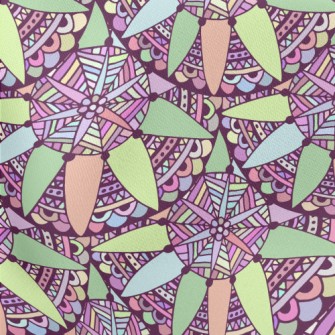 Beautiful Mosaic Flowers Stretch Ponte