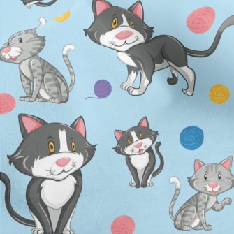 Cat Playing With Yarn Ball Micro Fleece