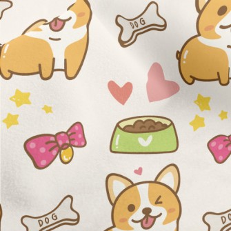 Coquettishly Winking Corgi Micro Fleece