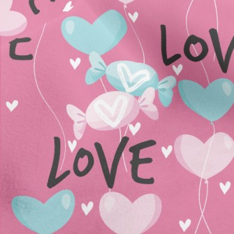 Love Valentine&#39;s Day Candy Micro Fleece