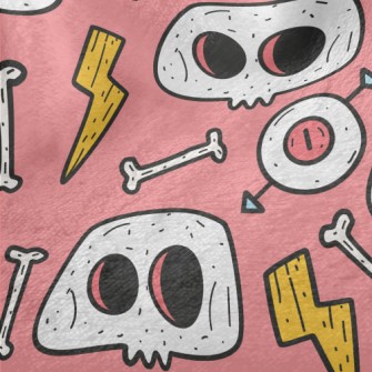 Scary Big Eyes Bones Minky
