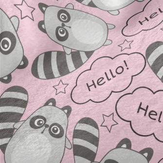 Say Hello Raccoon Minky