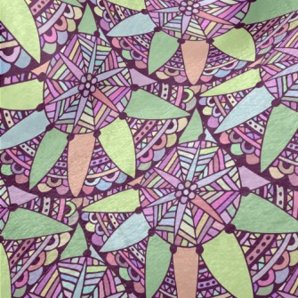 Beautiful Mosaic Flowers Minky
