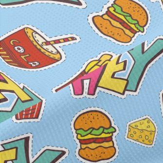 Delicious Burgers And Fries Piqué