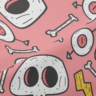 Scary Big Eyes Bones Piqué
