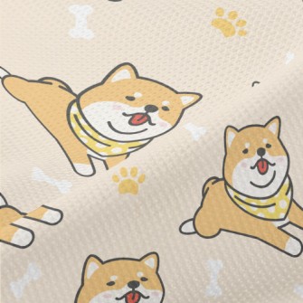 Lazy Shiba Inu With Tongue Sti Piqué