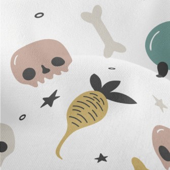 Poisonous Mushrooms And Skulls Lightweight Performance Linen