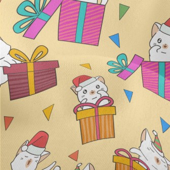 Cats Singing Christmas Songs Lightweight Performance Linen