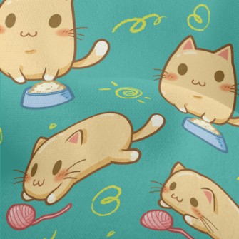 Cute Big-eyed Cat Lightweight Performance Linen