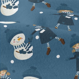 Dancing Girl Snowman Modern Jersey