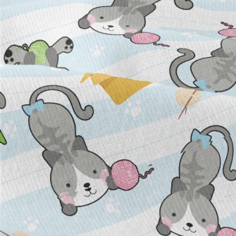 Playful Rolling Cat Modern Jersey