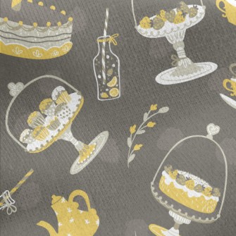 Elegant Afternoon Tea Jersey Backed Fleece