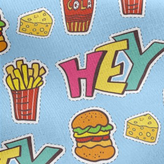 Delicious Burgers And Fries Jersey Backed Fleece