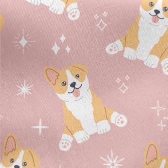 Coquettish Corgi Jersey Backed Fleece
