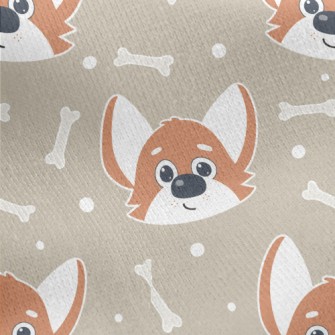 Cute Expression Corgi Jersey Backed Fleece