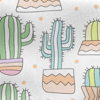 Prickly Cactus Jersey Backed Fleece