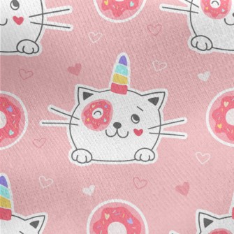 Cat Who Steals Donuts Jersey Backed Fleece