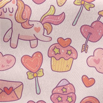 Sweet Dessert Unicorn Jersey Backed Fleece