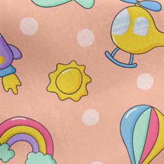 Children&#39;s Fun Plane Helic Jersey Backed Fleece