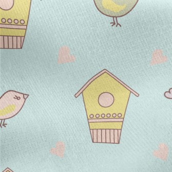 Love Bird Nest Jersey Backed Fleece