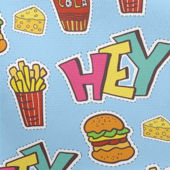 Delicious Burgers And Fries Pongee