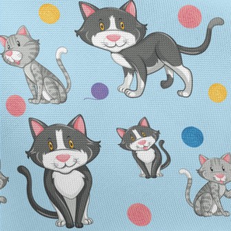 Cat Playing With Yarn Ball Pongee