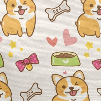 Coquettishly Winking Corgi Pongee