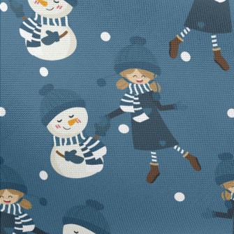 Dancing Girl Snowman Pongee