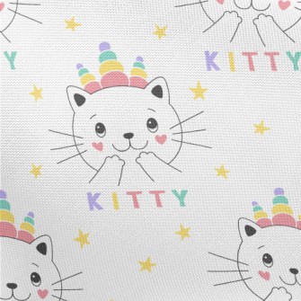 Shy Happy Cat Pongee