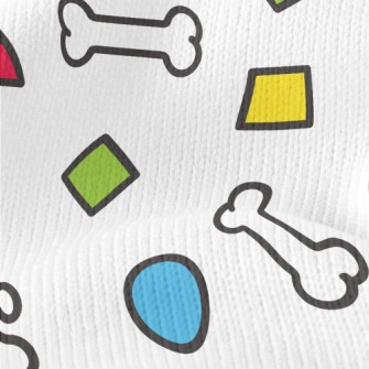Geometric Toy Dog Bones Stretch Jersey