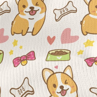 Coquettishly Winking Corgi Stretch Jersey
