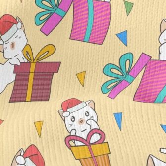 Cats Singing Christmas Songs Stretch Jersey