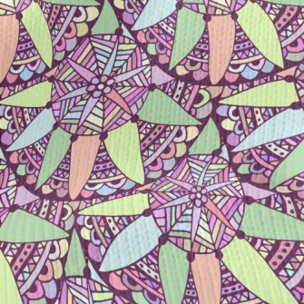Beautiful Mosaic Flowers Stretch Jersey