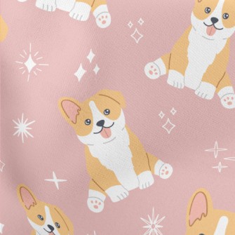 Coquettish Corgi Lightweight Cotton Poplin