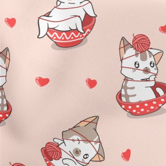 Kittens Who Love To Play With  Lightweight Cotton Poplin