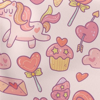 Sweet Dessert Unicorn Lightweight Cotton Poplin