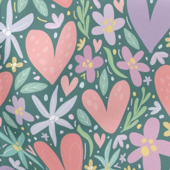 Colorful Garden Love Lightweight Cotton Poplin