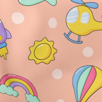 Children&#39;s Fun Plane Helic Lightweight Cotton Poplin