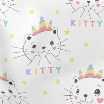 Shy Happy Cat Lightweight Cotton Poplin