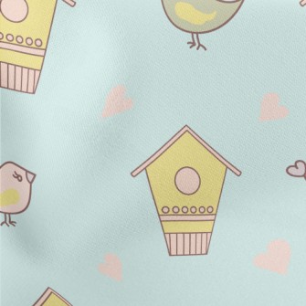Love Bird Nest Lightweight Cotton Poplin