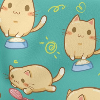 Cute Big-eyed Cat Lightweight Cotton Poplin