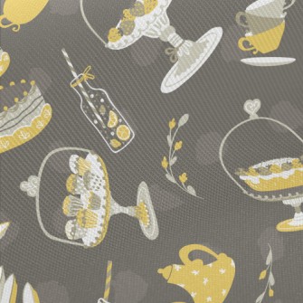Elegant Afternoon Tea Midweight Cotton Poplin