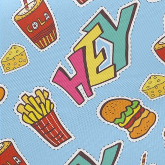 Delicious Burgers And Fries Midweight Cotton Poplin
