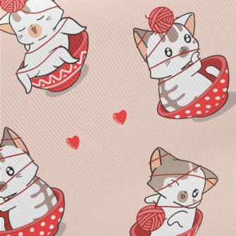 Kittens Who Love To Play With  Midweight Cotton Poplin