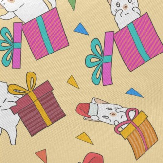 Cats Singing Christmas Songs Midweight Cotton Poplin