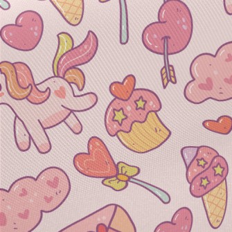 Sweet Dessert Unicorn Midweight Cotton Poplin