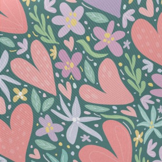 Colorful Garden Love Midweight Cotton Poplin
