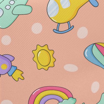 Children&#39;s Fun Plane Helic Midweight Cotton Poplin