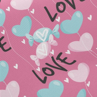 Love Valentine&#39;s Day Candy Midweight Cotton Poplin